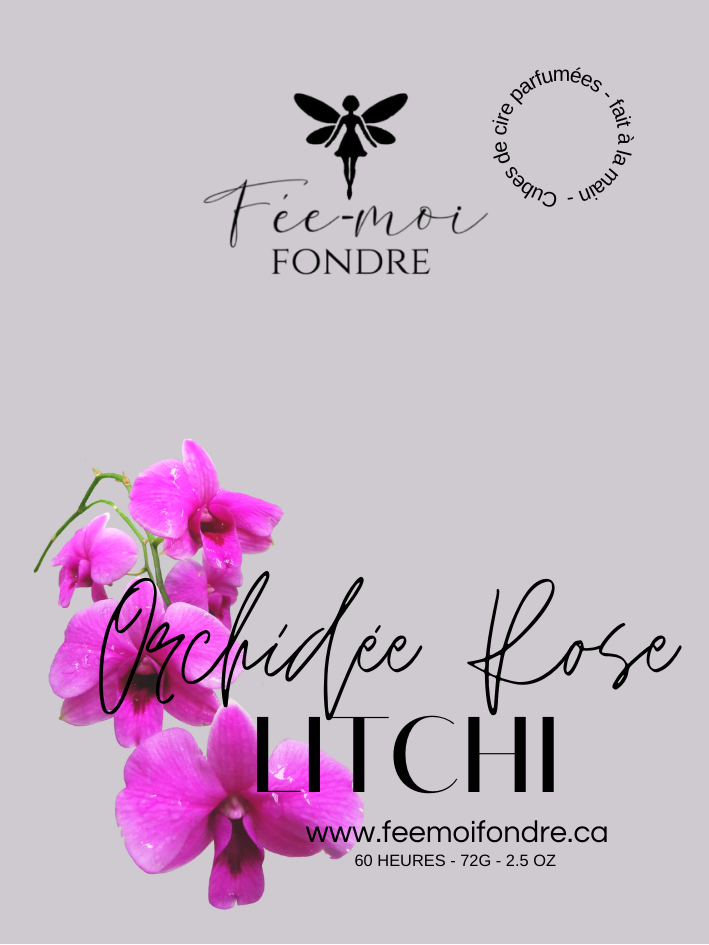 Litchi et orchidée rose