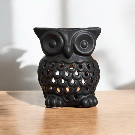 Brûleur chandelle hibou noir